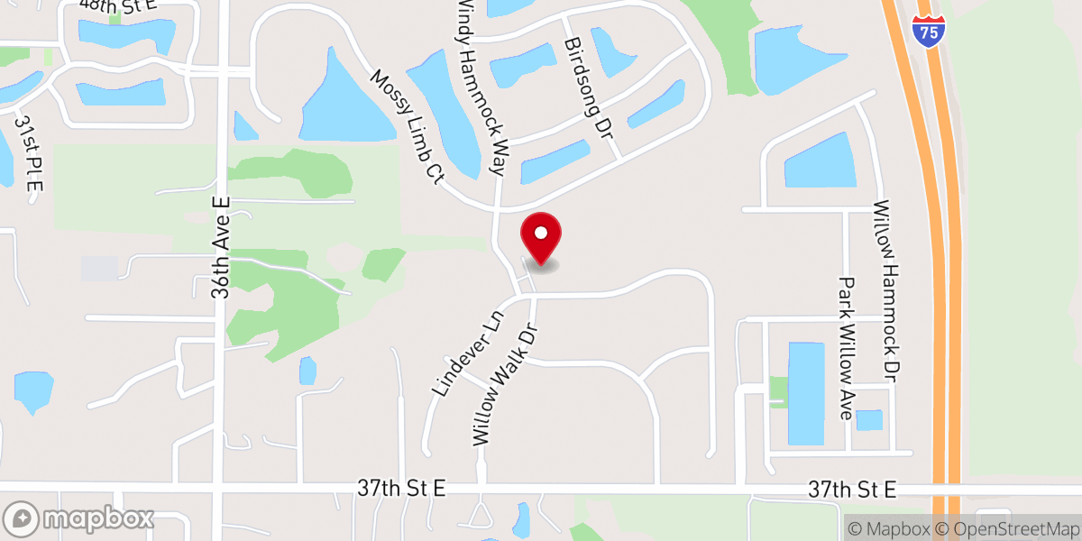 Map showing location of Willow Walk Community Center