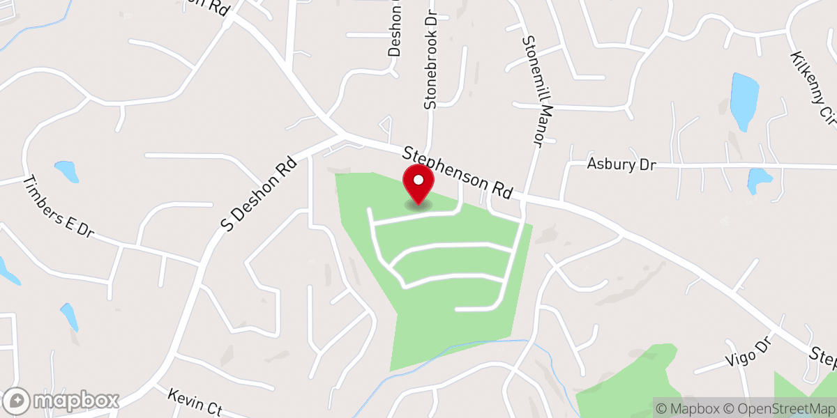 Map showing location of Cross of Calvary Church