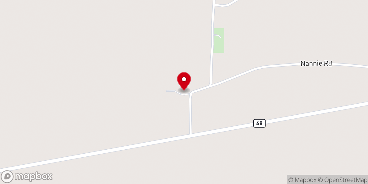 Map showing location of Jerusalem Baptist Church