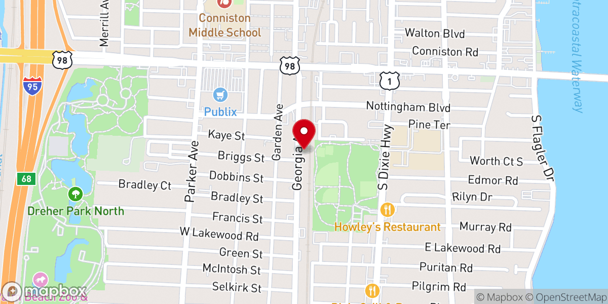 Map showing location of Gold Coast Baptist Church