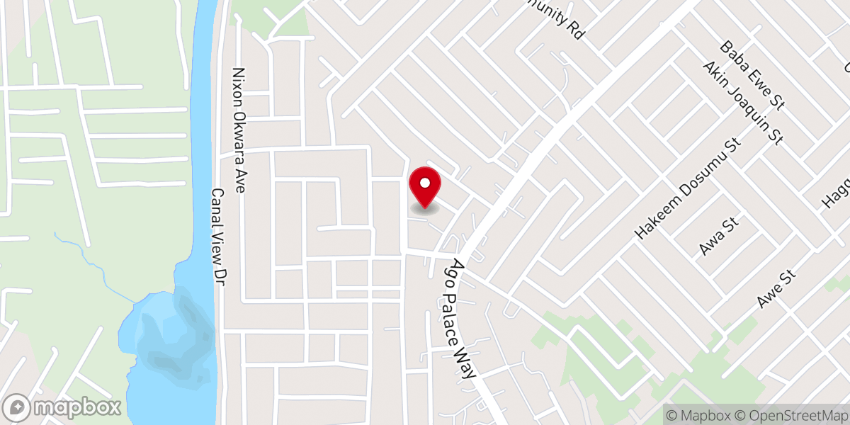 Map showing location of Our Lady Seat Of Wisdom Catholic Church, Okota