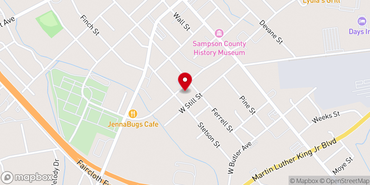 Map showing location of Union Star Baptist Church