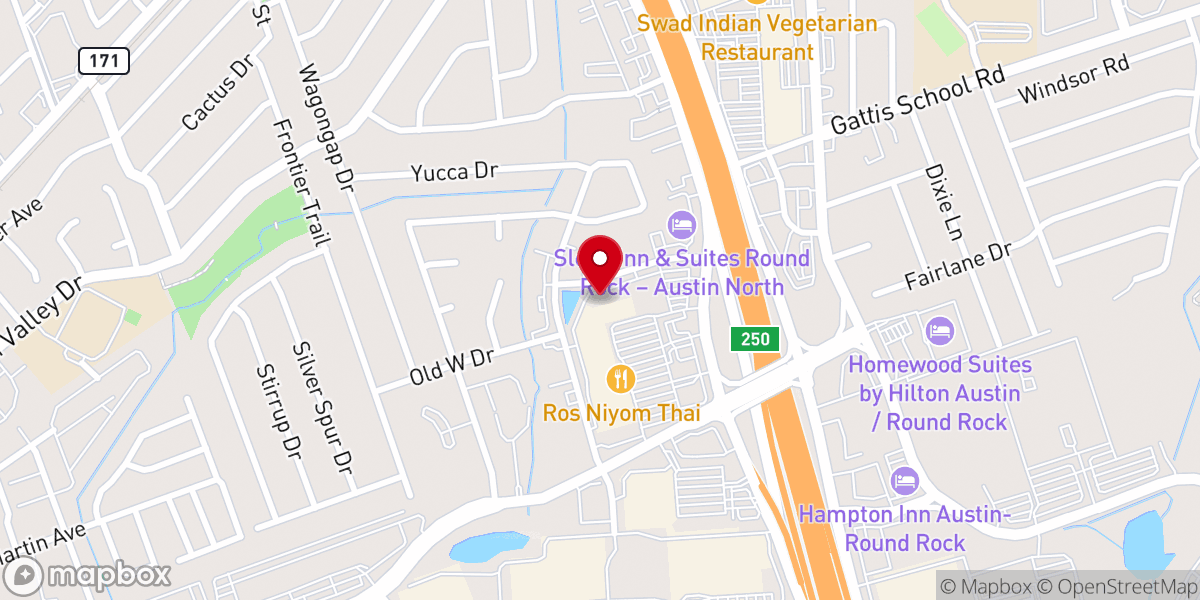 Map showing location of Grace Pentecostal Church of Round Rock