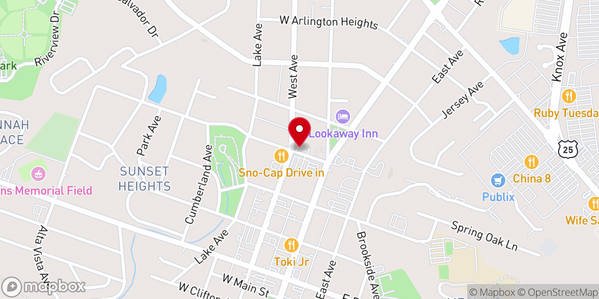 Map showing location of Family Life Worship Center