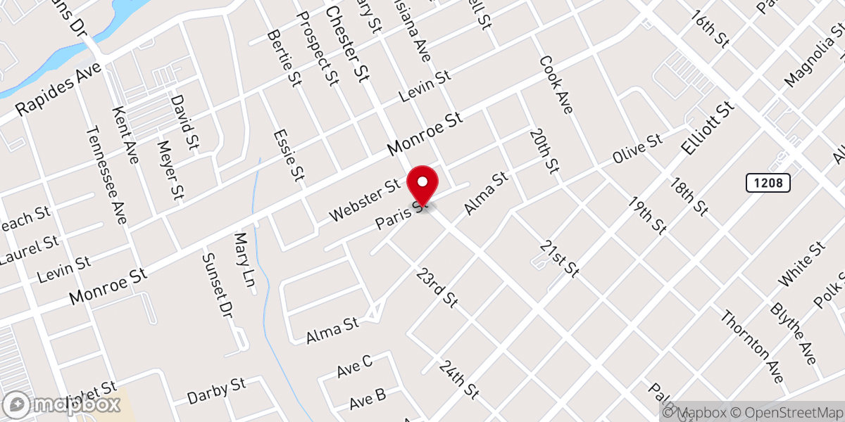 Map showing location of Rapides Parish Counseling