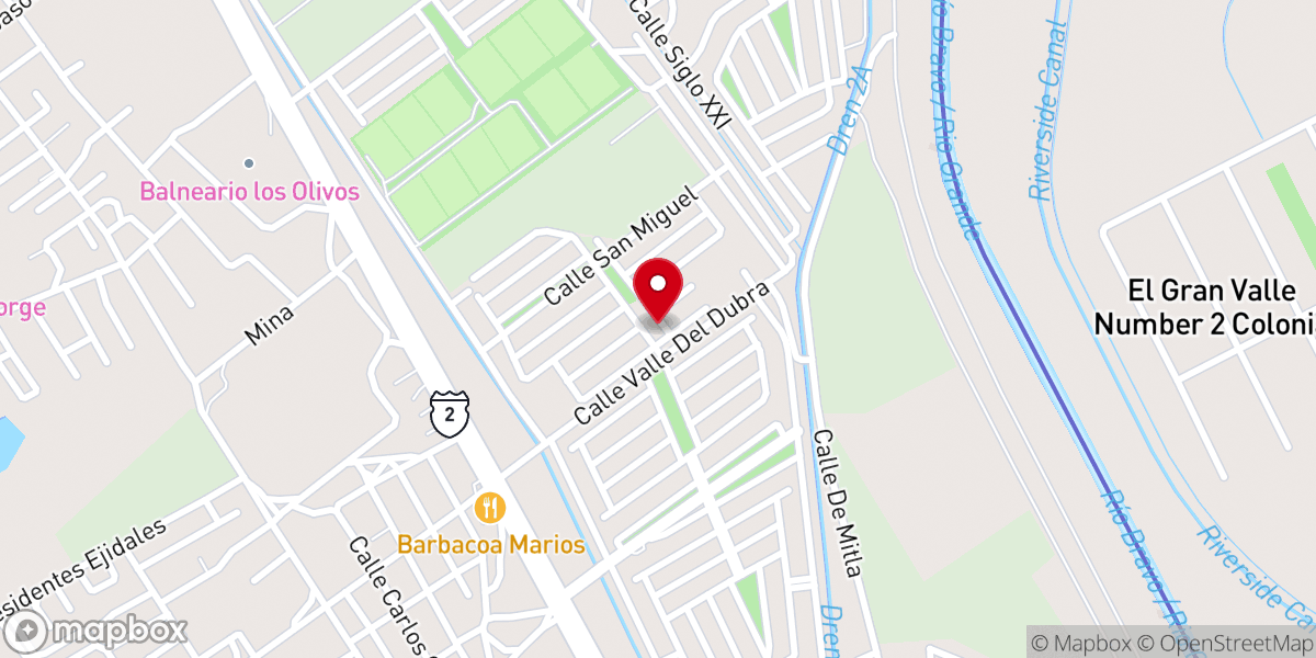 Map showing location of Capilla Inmaculado Corazon de Maria