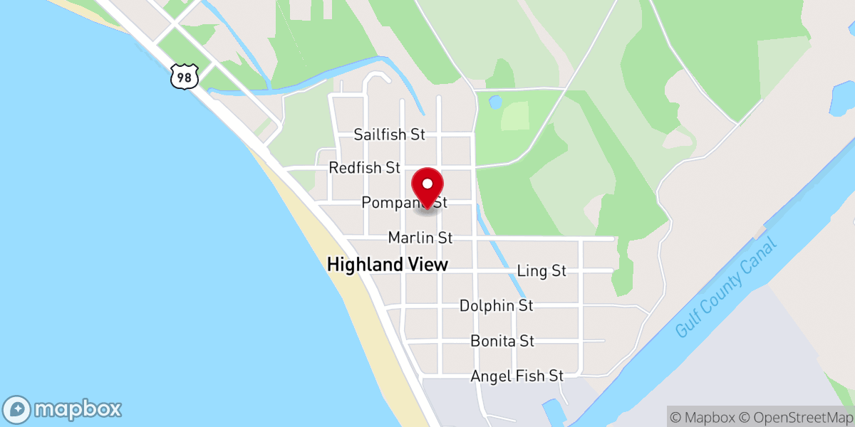 Map showing location of H V Church of God-Port St Joe