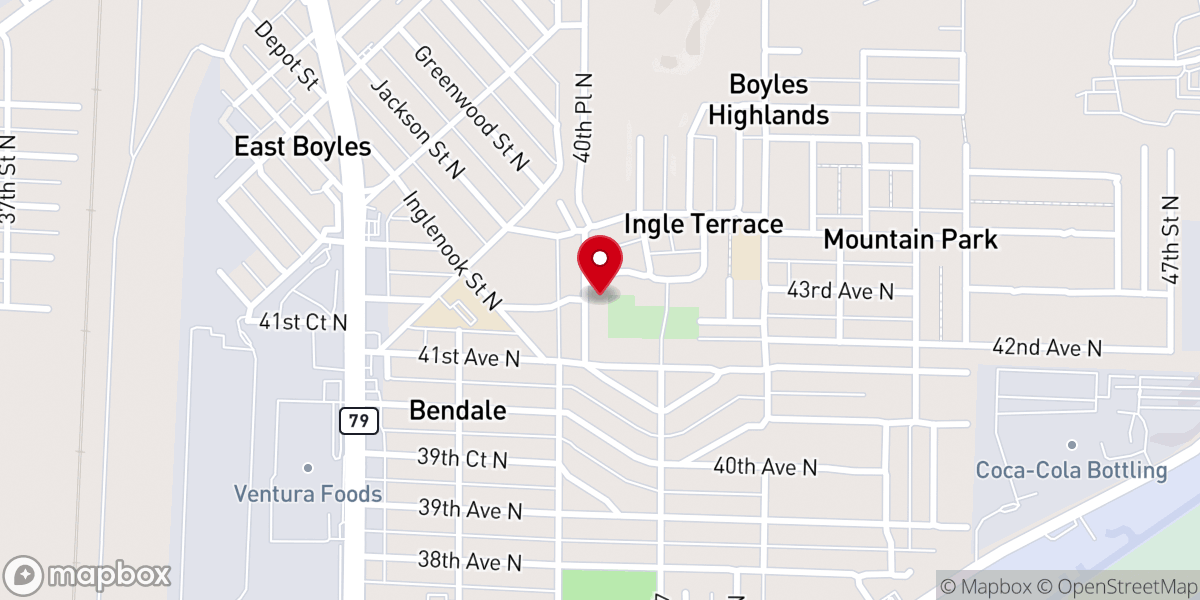 Map showing location of True Vine Evangelical Recovery