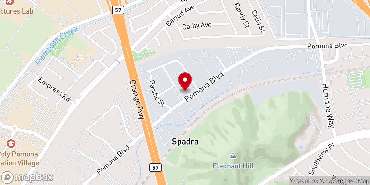 Map showing location of Calvary Chapel Pomona Valley