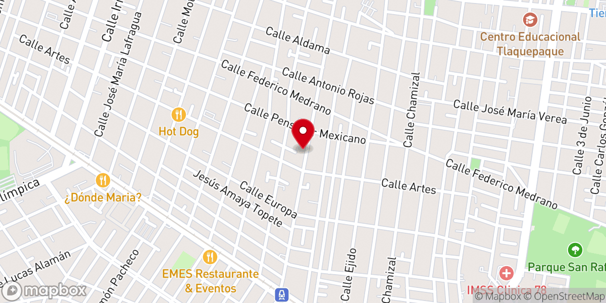 Map showing location of Iglesia Cristiana Adonai Guadalajara