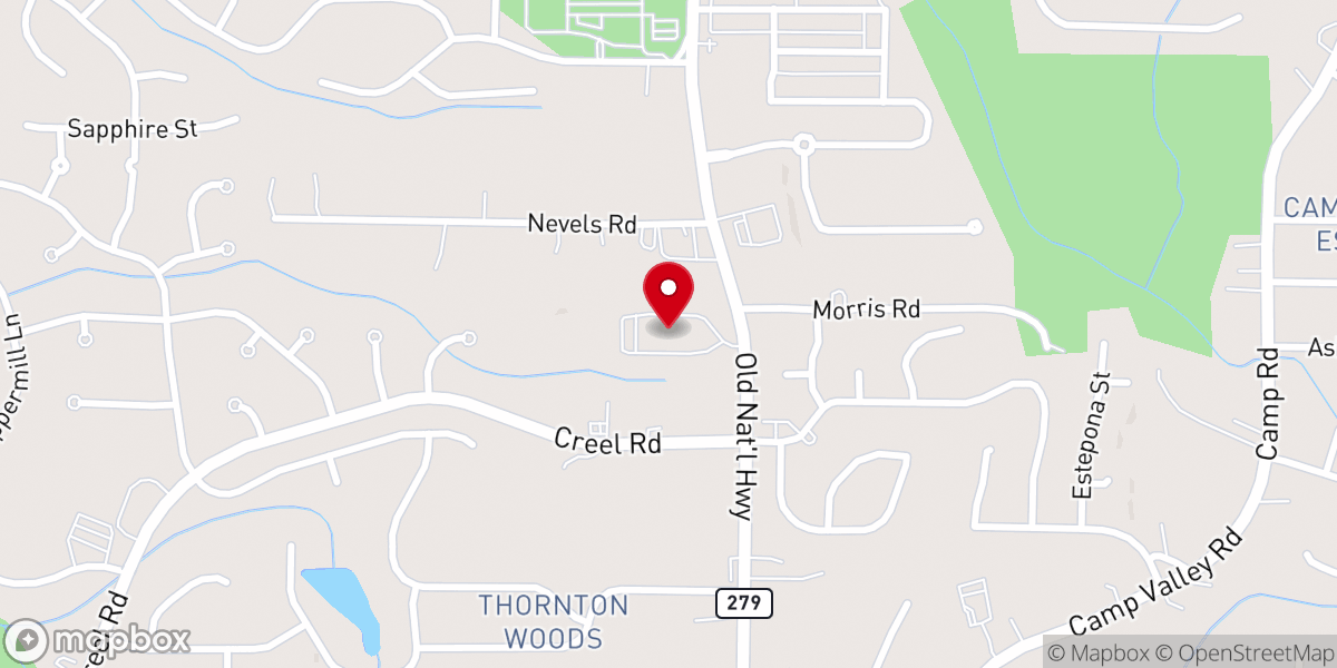 Map showing location of New Life Presbyterian Church