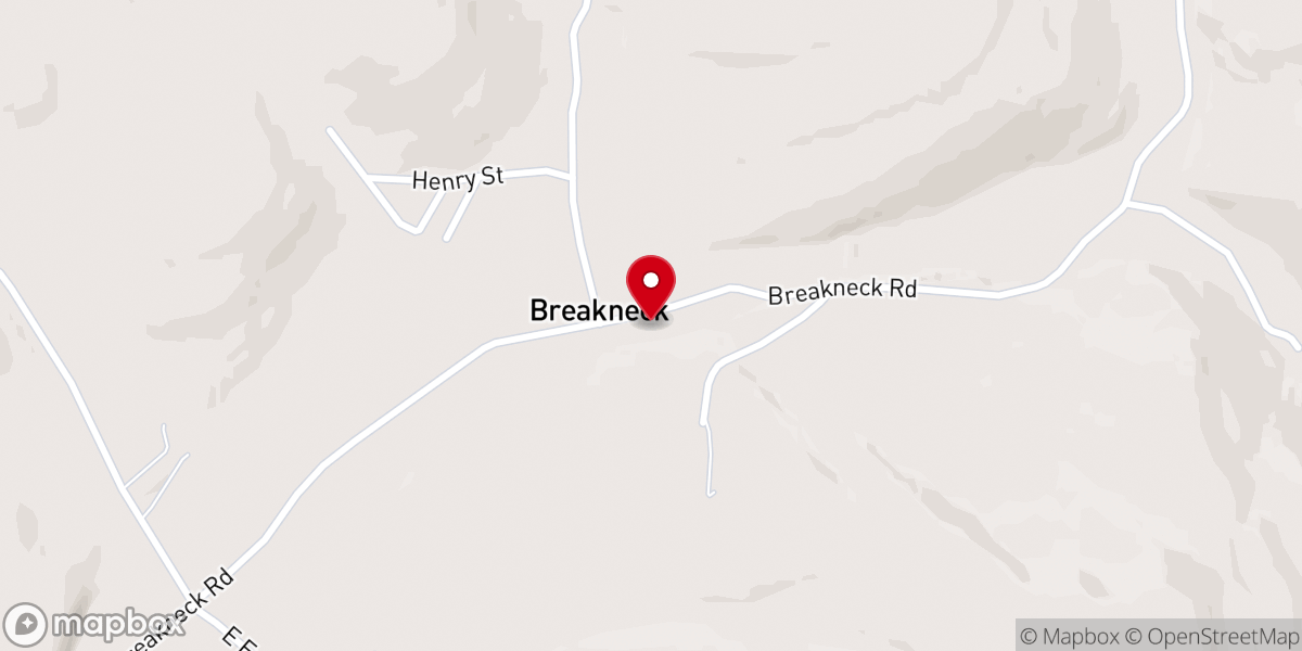 Map showing location of Breakneck Church Of God