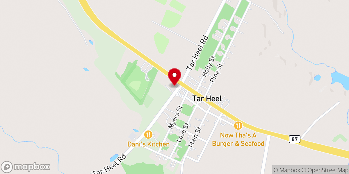 Map showing location of Clark's Chapel AME Zion Church