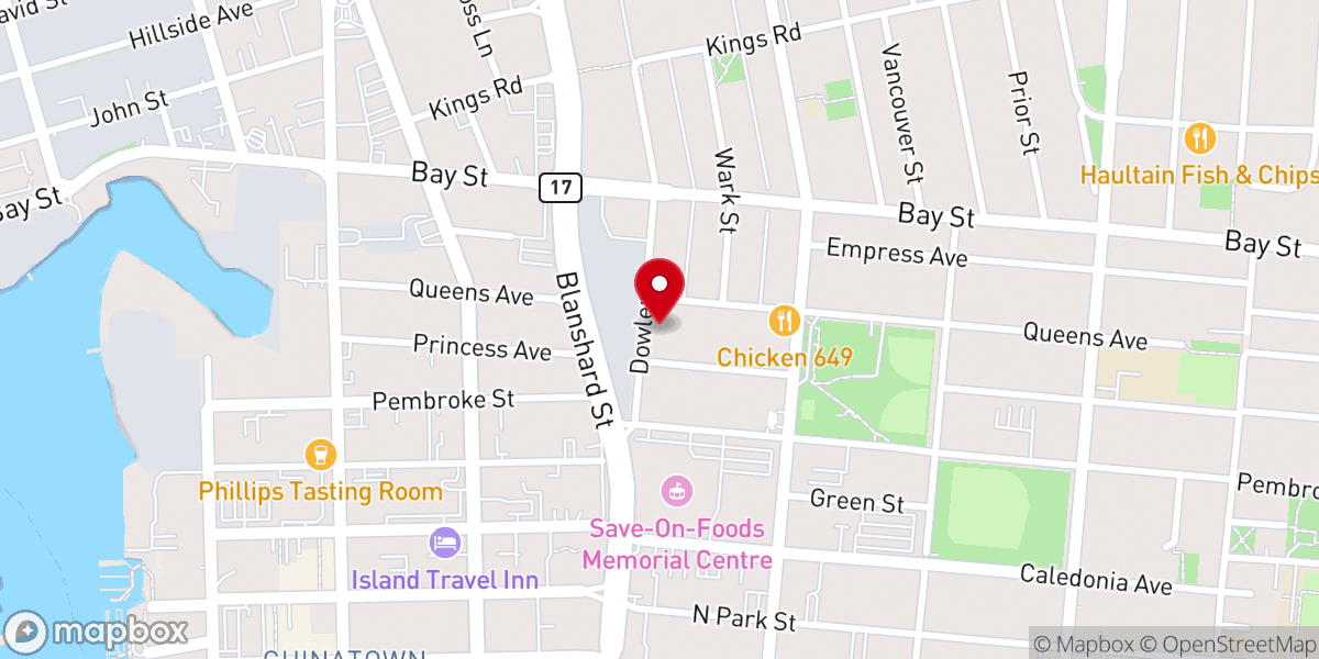 Map showing location of Chinese Pentecostal Church