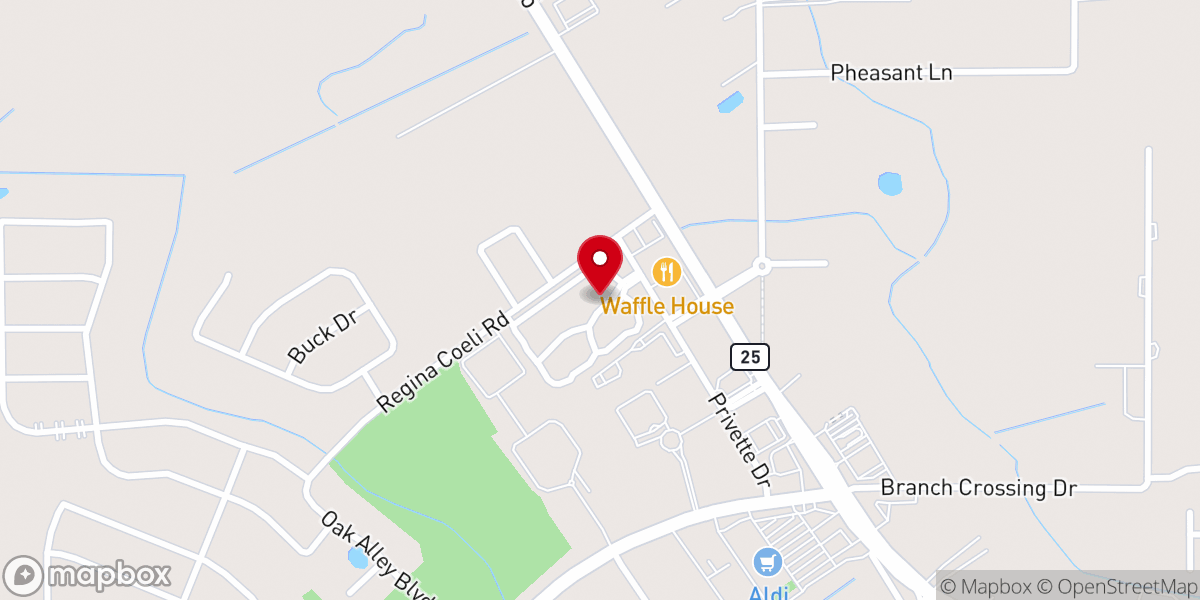 Map showing location of St. John Village Apartment Homes