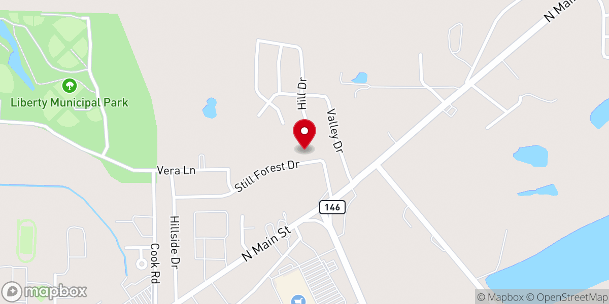 Map showing location of Liberty Church of Christ