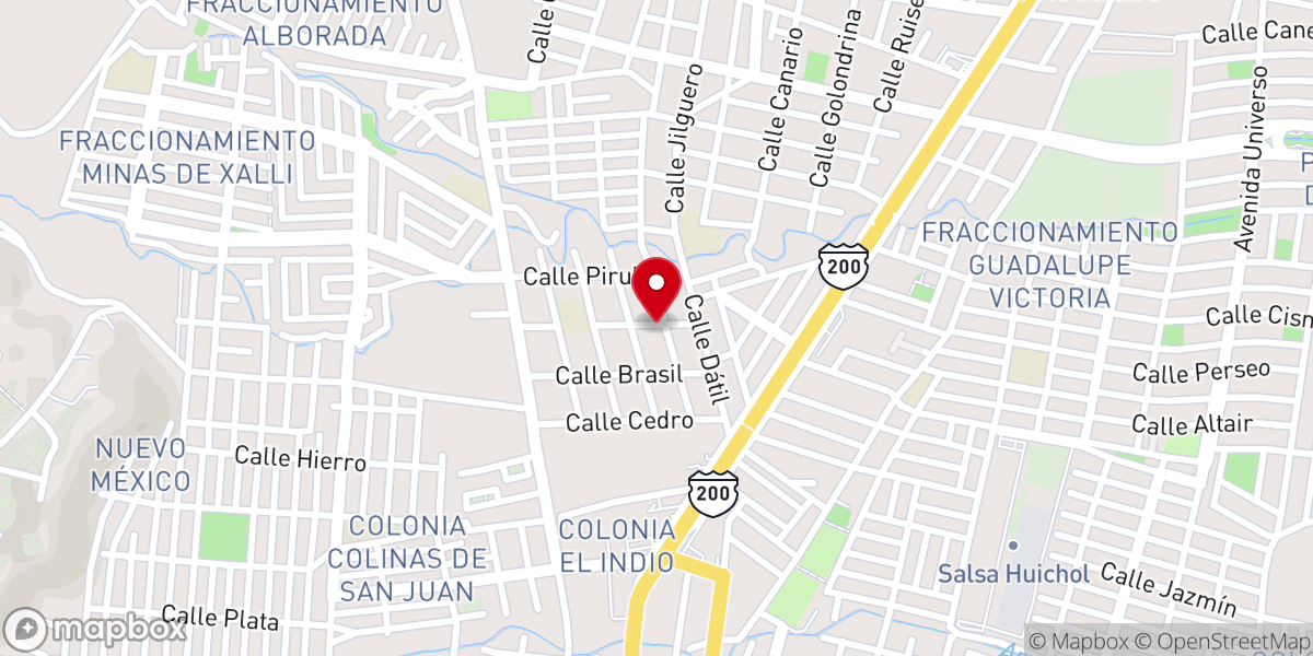 Map showing location of Iglesia Cristiana de Xalisco