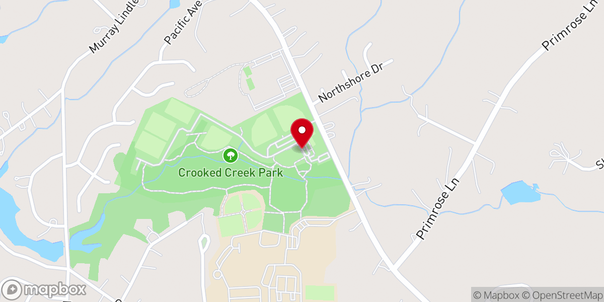 Map showing location of Crooked Creek Park