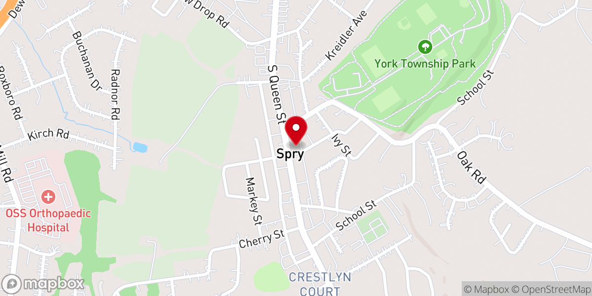 Map showing location of Christ Lutheran Church Of Spry