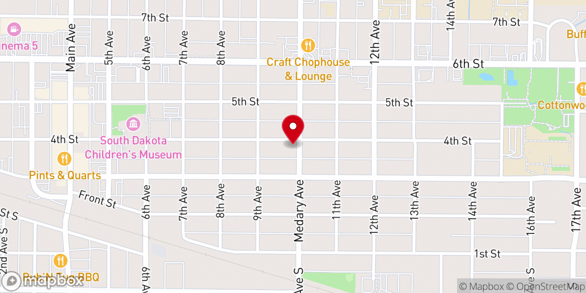 Map showing location of Old Sanctuary Banquet Facility