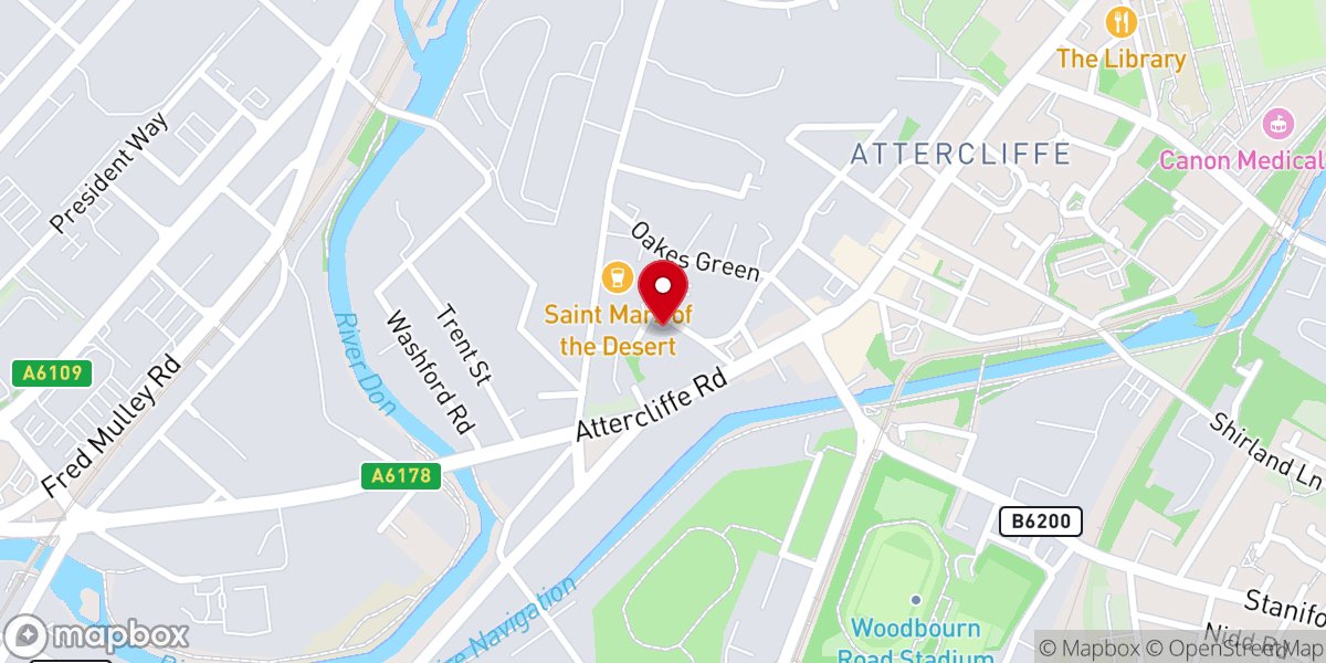Map showing location of St Charles Catholic Church