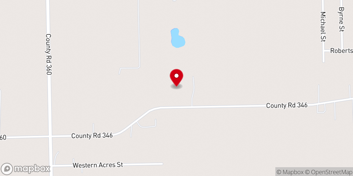 Map showing location of El Campo Mennonite Church