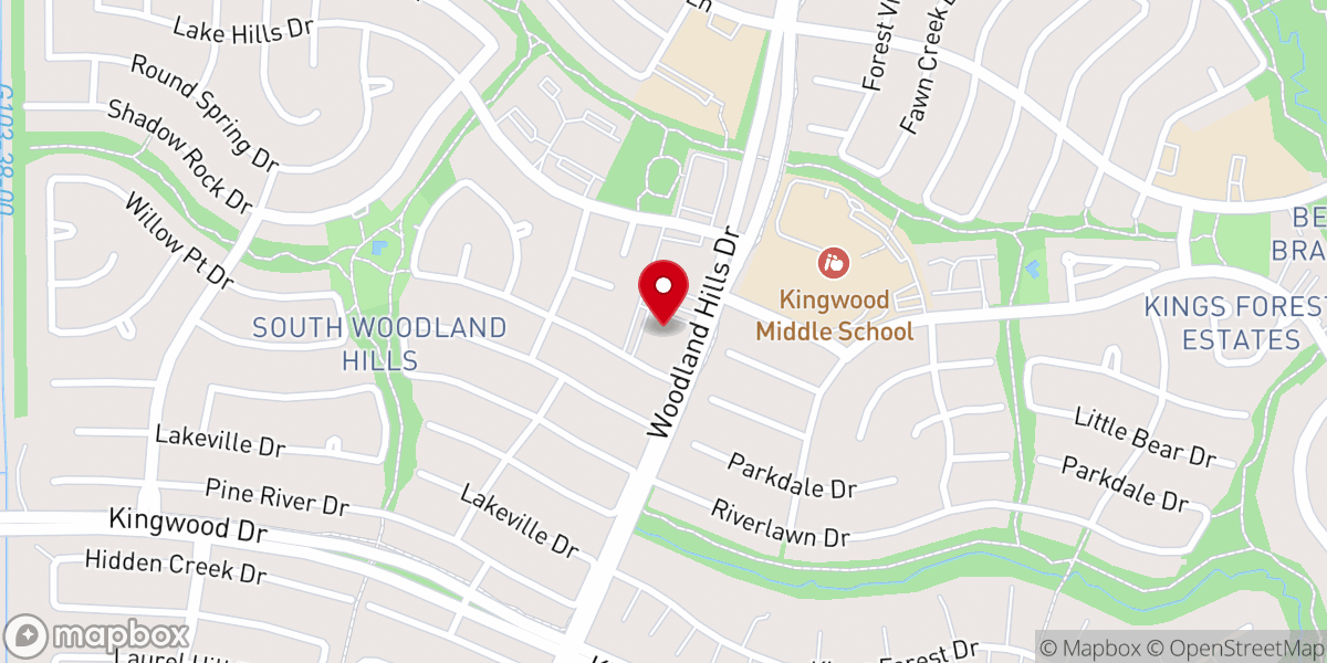 Map showing location of Kingwood Church of Christ