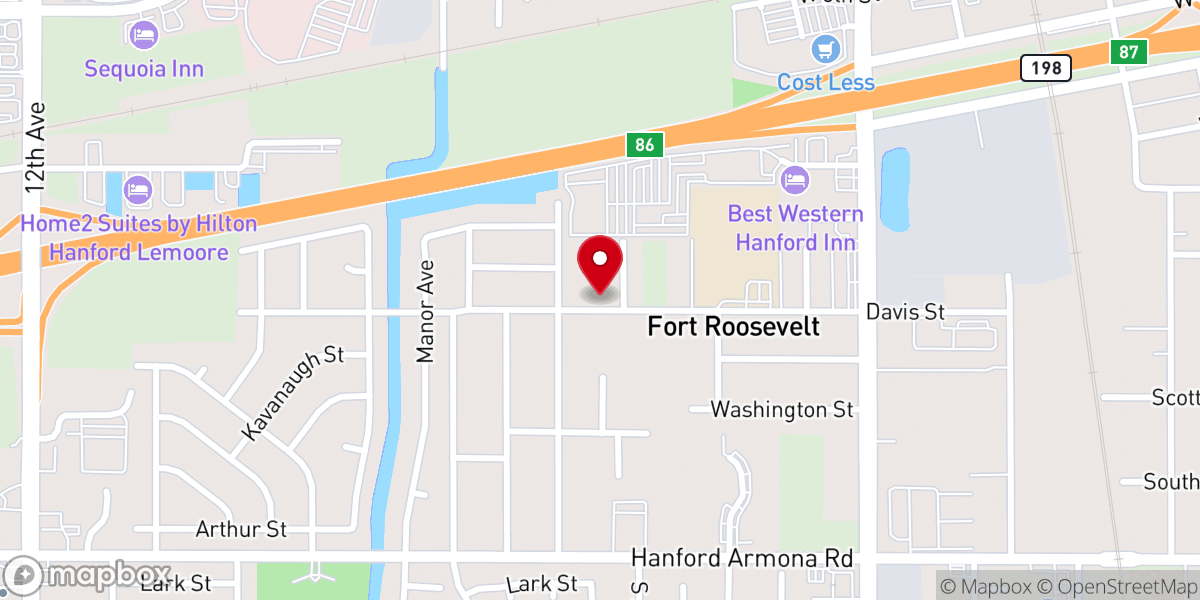Map showing location of Christian Faith Center