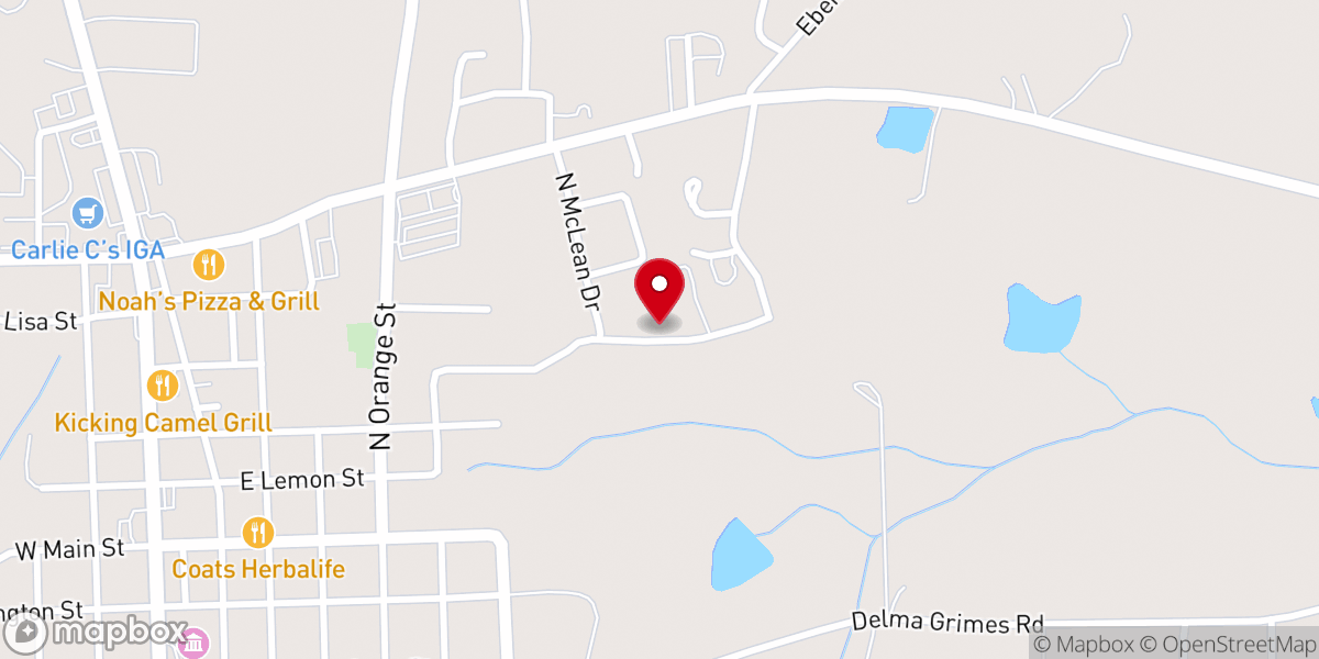 Map showing location of Christ Resurrected Church