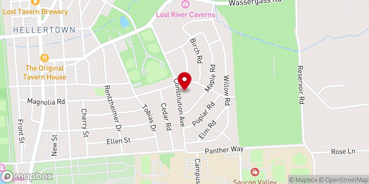 Map showing location of Lehigh Valley Brazilian Church