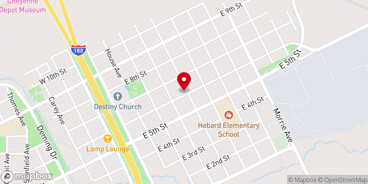 Map showing location of Faith United Methodist Church
