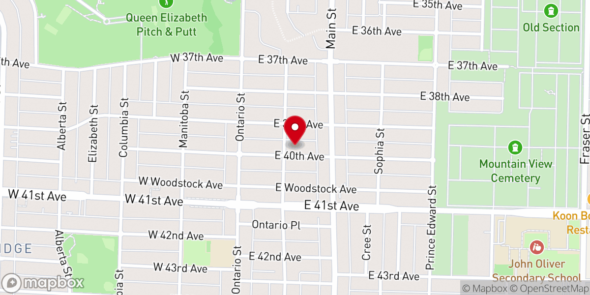 Map showing location of City Baptist Church