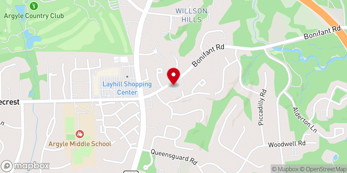 Map showing location of Layhill Community Church