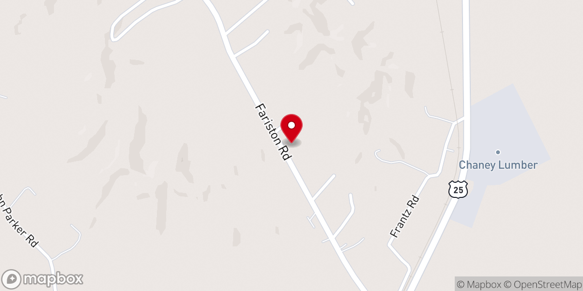 Map showing location of Crossroads Fellowship