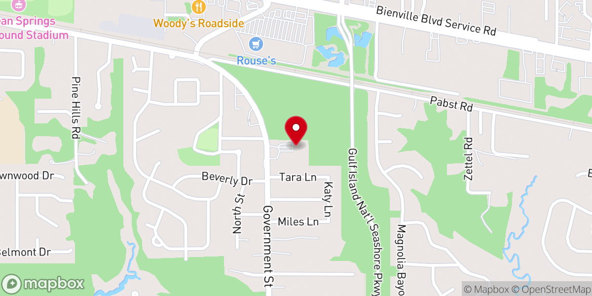 Map showing location of Woodhaven Baptist Church
