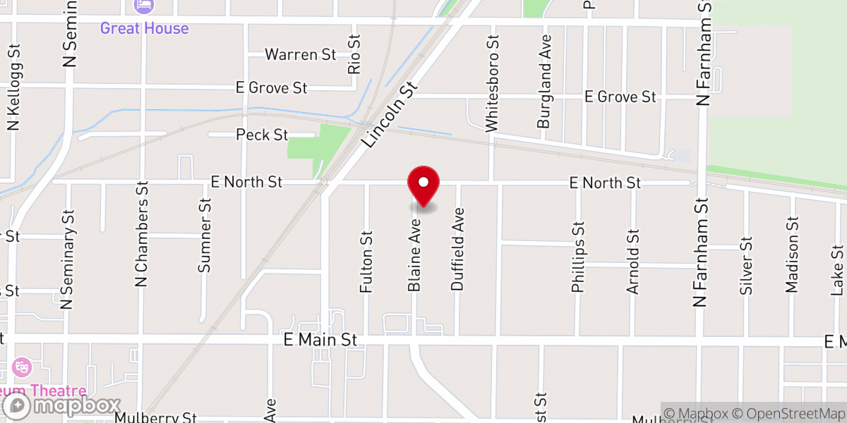 Map showing location of Lighthouse Baptist Church