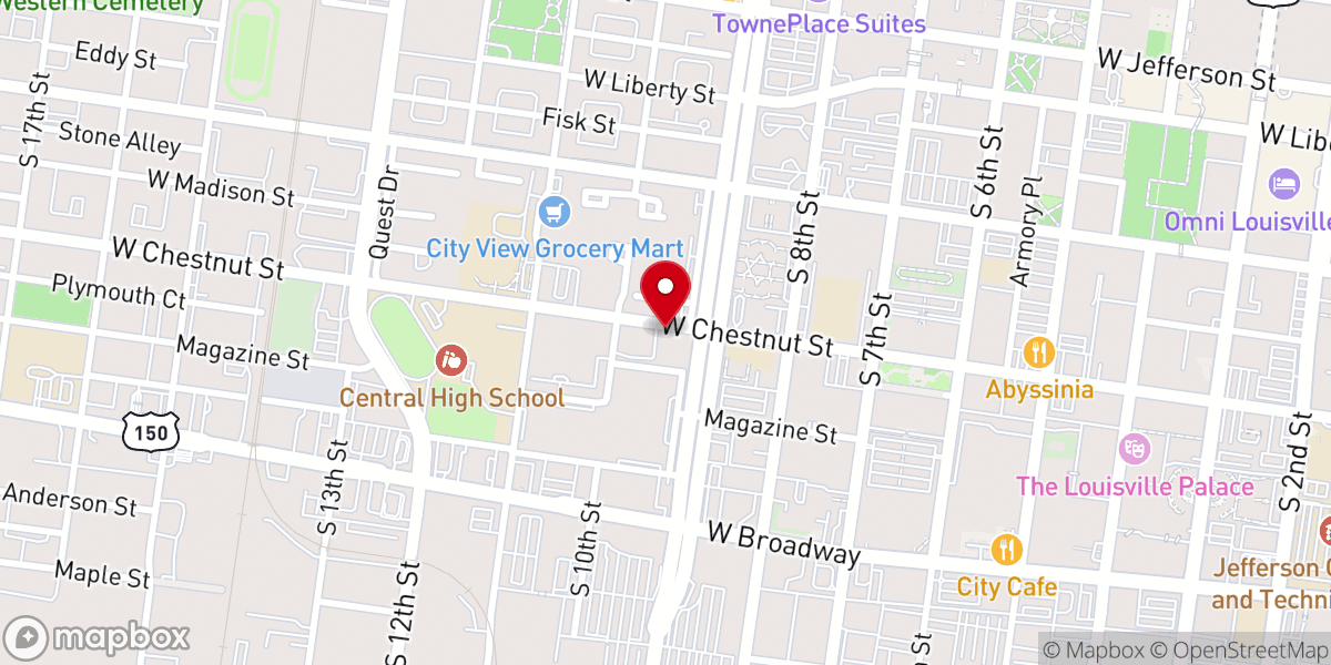 Map showing location of Old Quinn Chapel AME CHURCH
