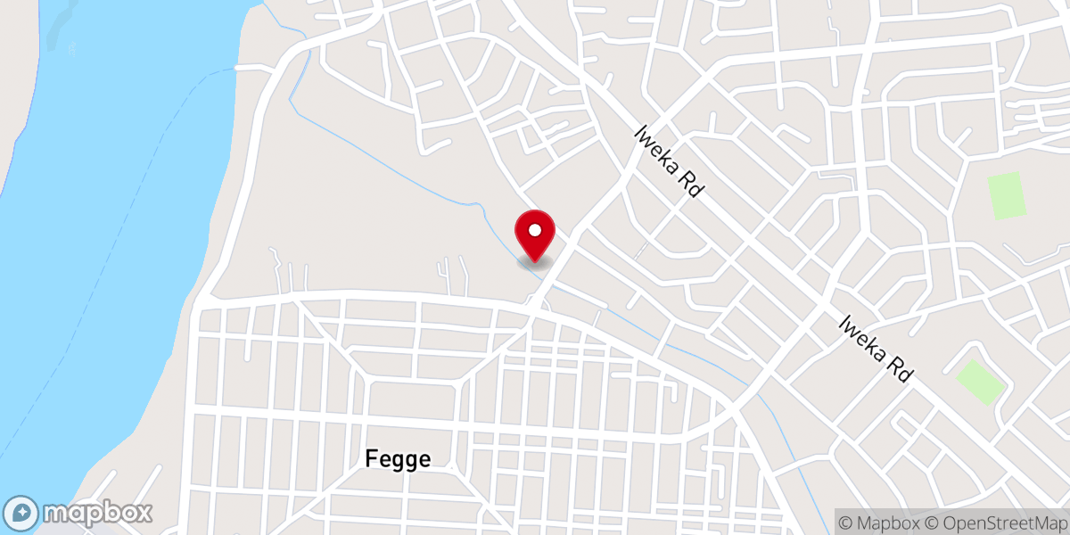 Map showing location of Mountain of Holy Ghost Intervention and Deliverance Ministry Onitsha