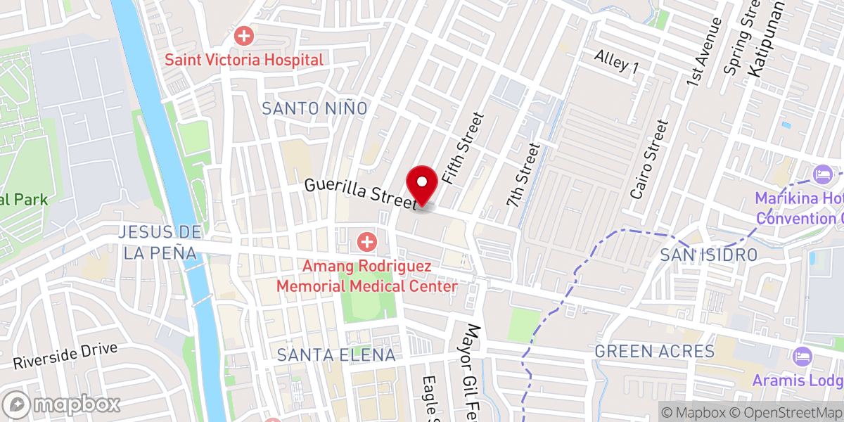 Map showing location of Hills of Zion City Church - Main