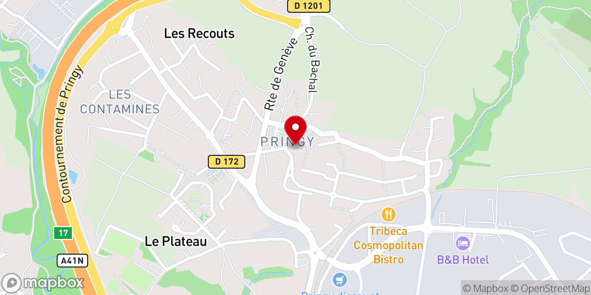 Map showing location of Pringy - Église Saint-Maurice