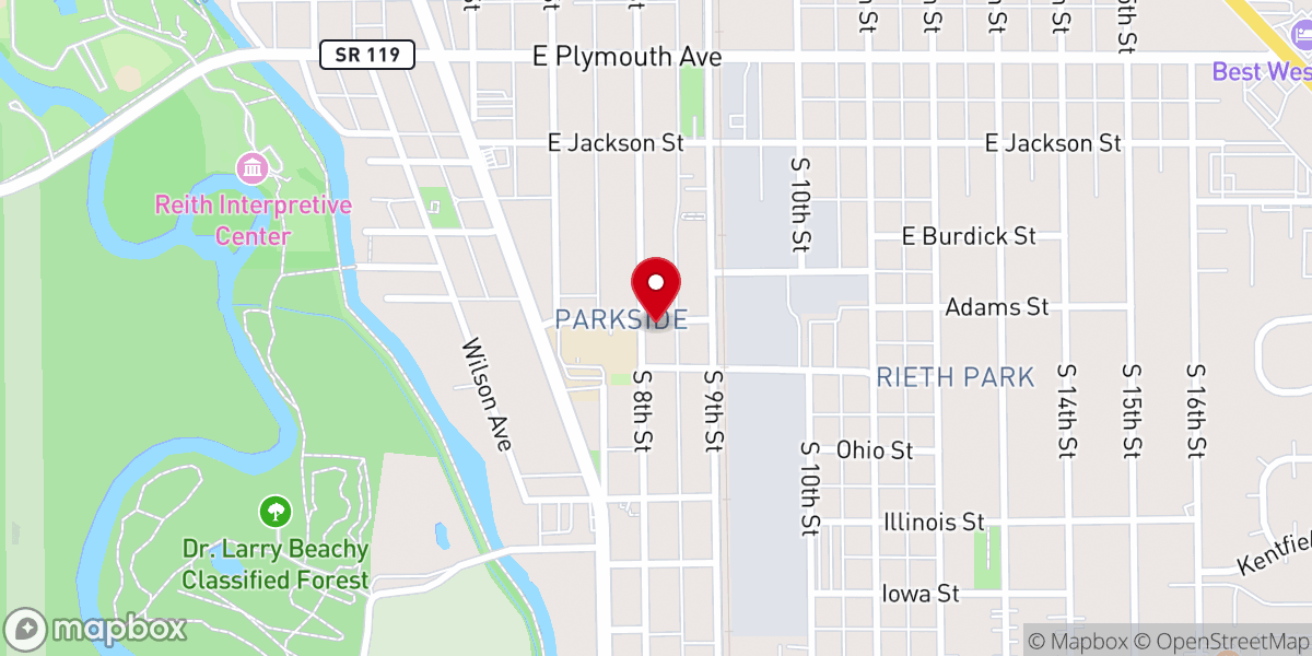 Map showing location of Evergreen Leaders