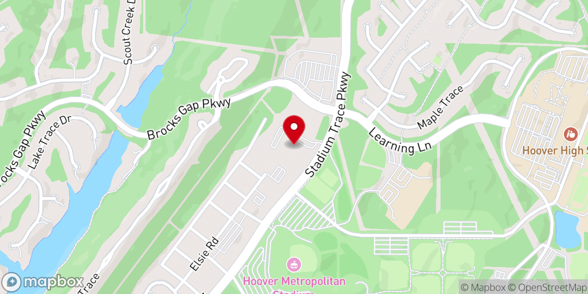 Map showing location of Trinity United Methodist Church - Hoover Campus