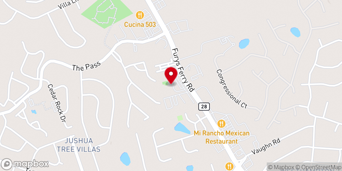 Map showing location of Harvest Pointe Fellowship