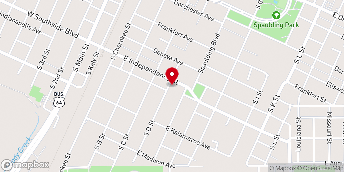 Map showing location of Faith Deliverance Christian Church