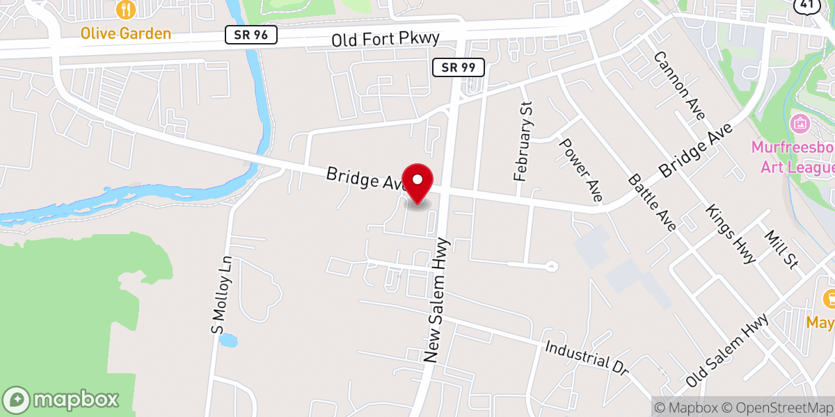 Map showing location of Bridge Avenue Church of Christ