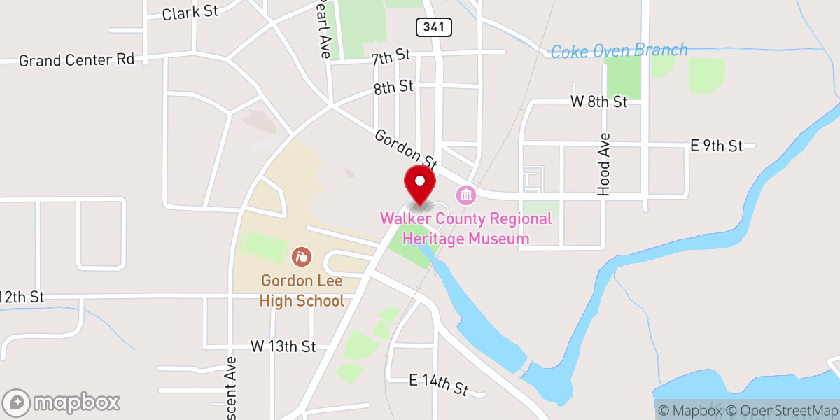 Map showing location of Elizabeth Lee Food Pantry