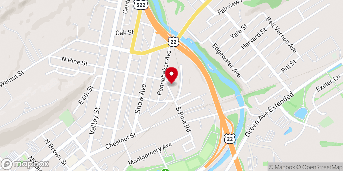 Map showing location of Church of Christ