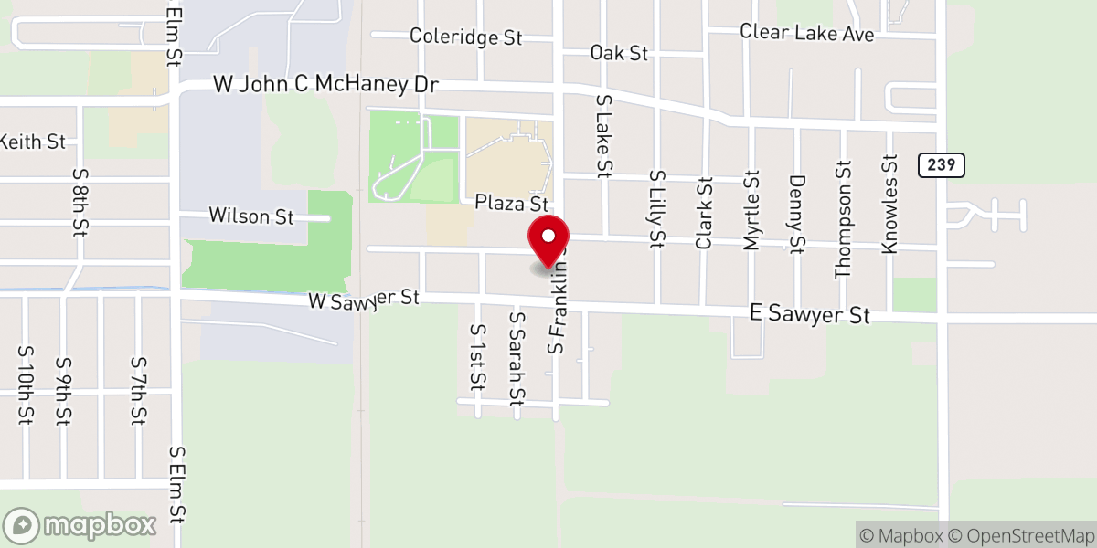Map showing location of Southside Church of Christ