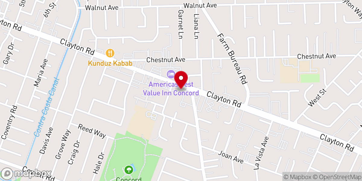 Map showing location of Laurel Ridge Community Church, Concord