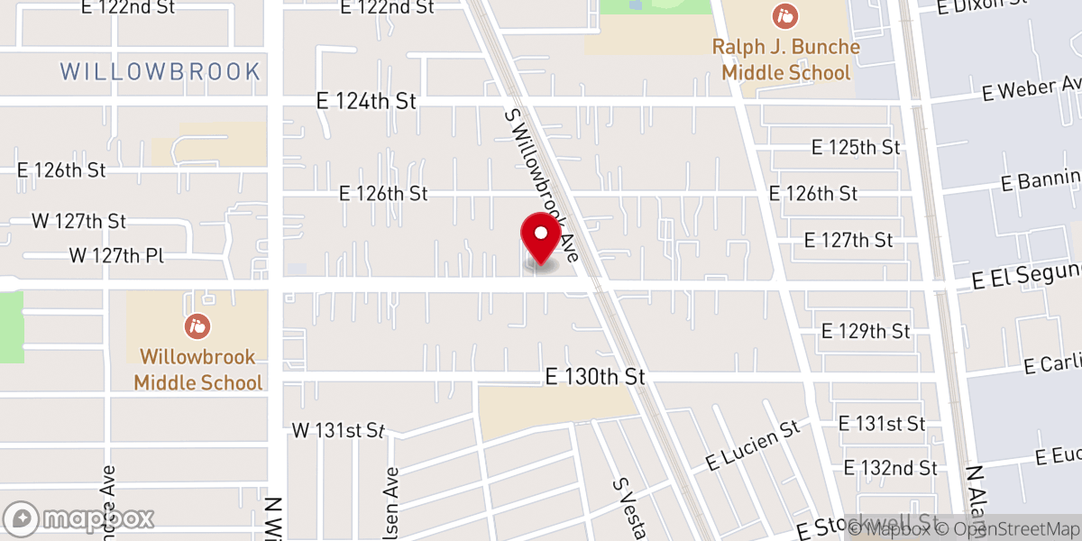 Map showing location of Second Benevolent Baptist